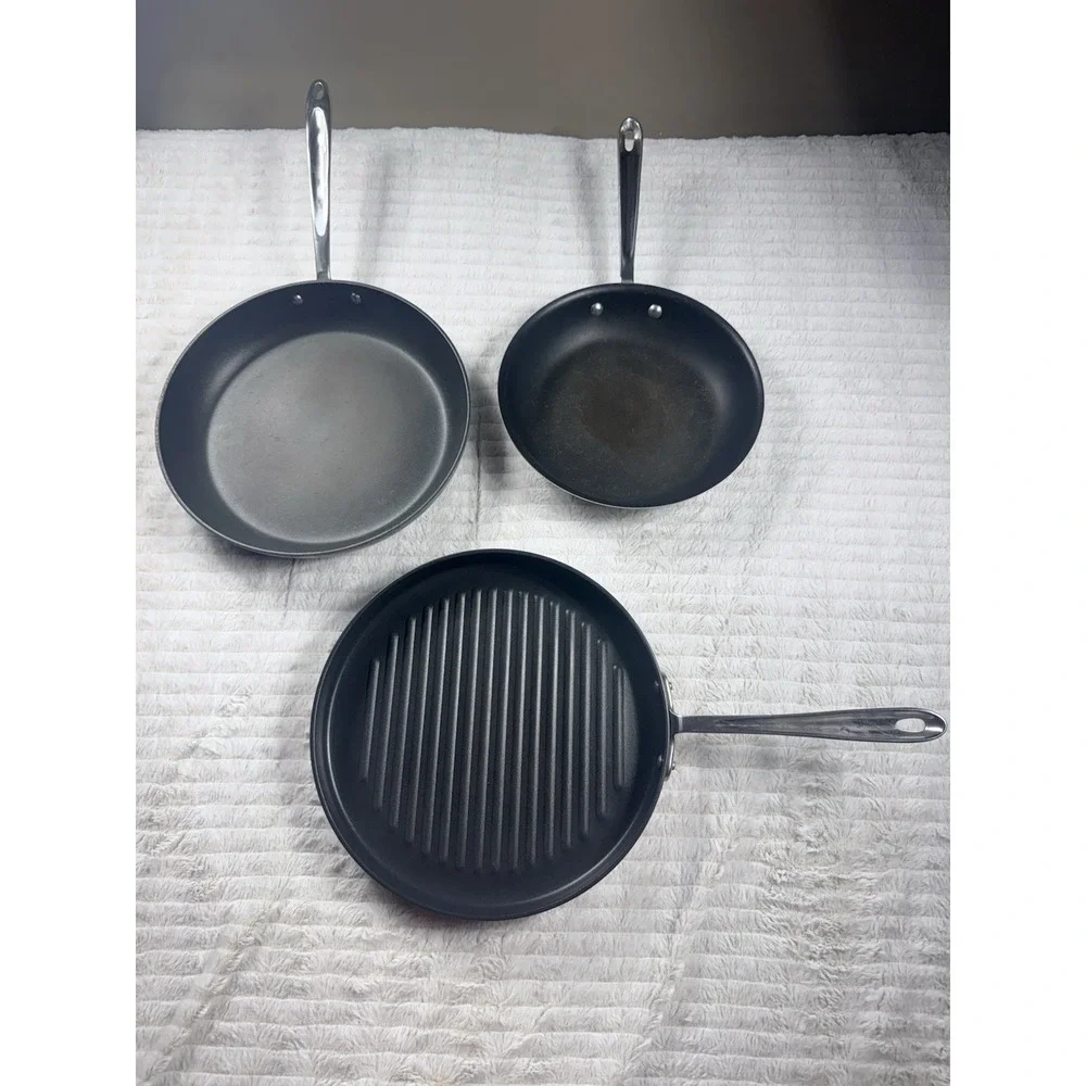 All-Clad 3 Pan Set (2 Non-Stick 1 Steel) 12